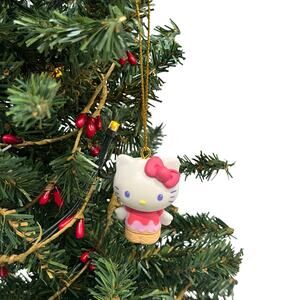 Sanrio Hello Kitty Strawberry Ice Cream Cone Christmas Ornament